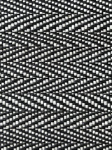 Scalamandre Milzig Herringbone | Horsehair White / Black Fabric