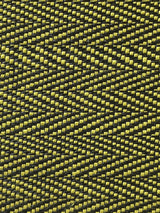 Scalamandre Milzig Herringbone | Horsehair Chartreuse / Black Fabric