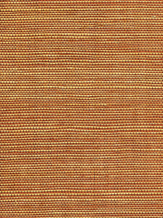 Scalamandre Organic Dual Tone Sisal Paprika Wallpaper