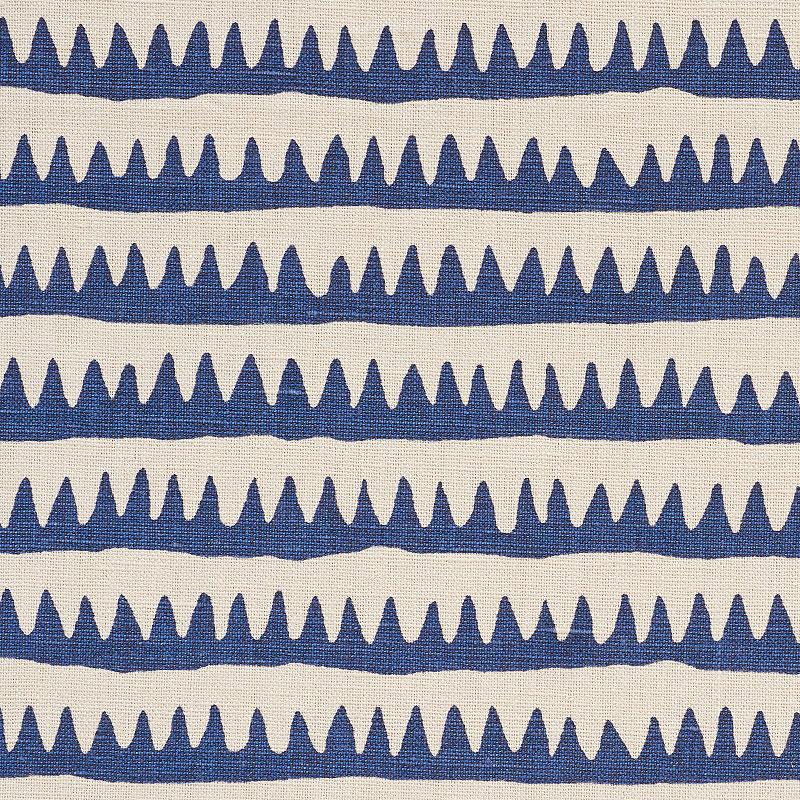 Schumacher Corfu Hand Printed Stripe Navy Fabric