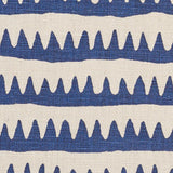 Schumacher Corfu Hand Printed Stripe Navy Fabric