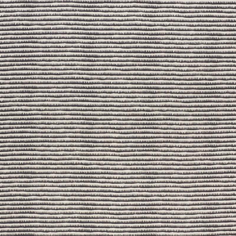 Schumacher Corfu Hand Printed Stripe Black Fabric