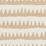 Schumacher Corfu Hand Printed Stripe Sand Fabric