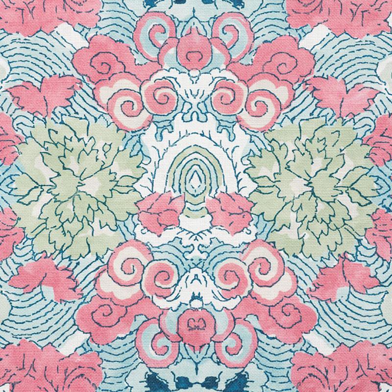 Schumacher Magic Mountain Dragon Blush Fabric