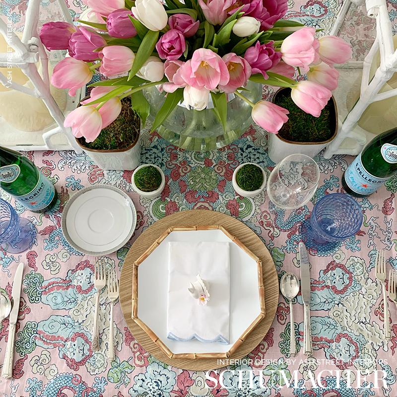 Schumacher Magic Mountain Dragon Blush Fabric