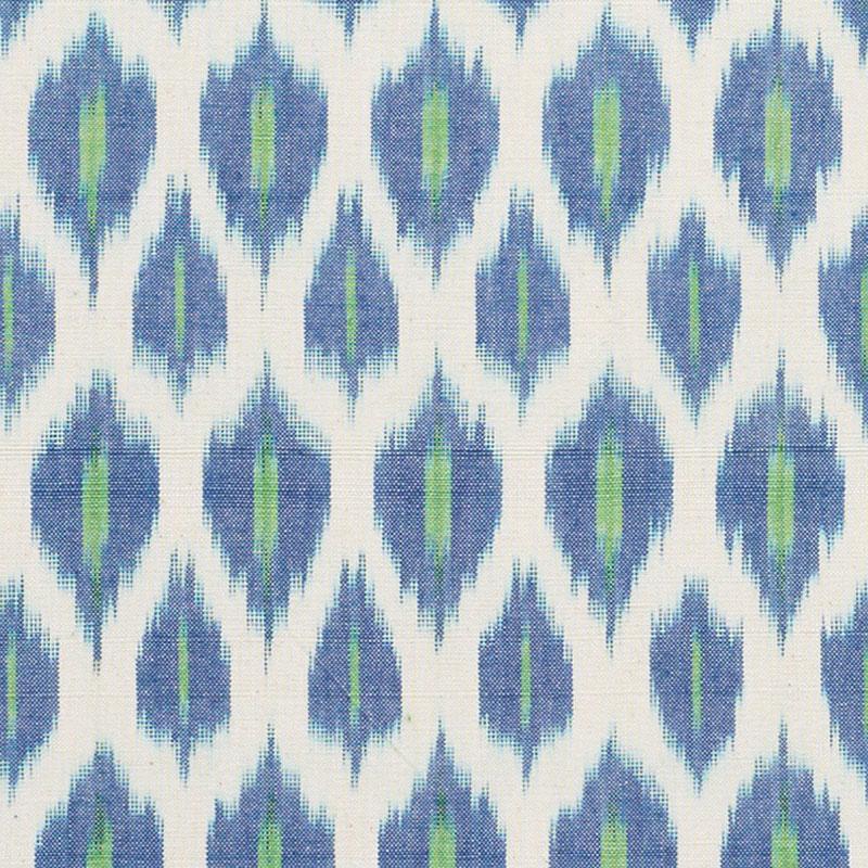 Schumacher Presidio Ikat Peacock Fabric