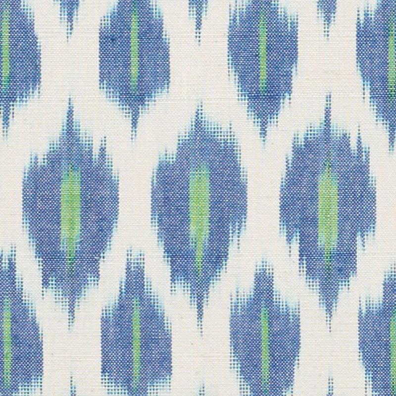 Schumacher Presidio Ikat Peacock Fabric