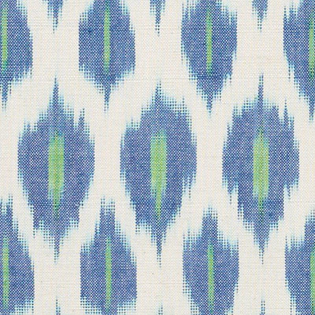 Schumacher Presidio Ikat Peacock Fabric