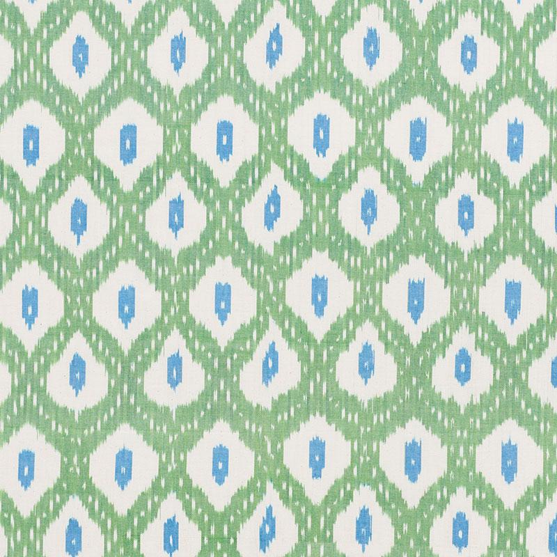 Schumacher Indio Ikat Green Fabric