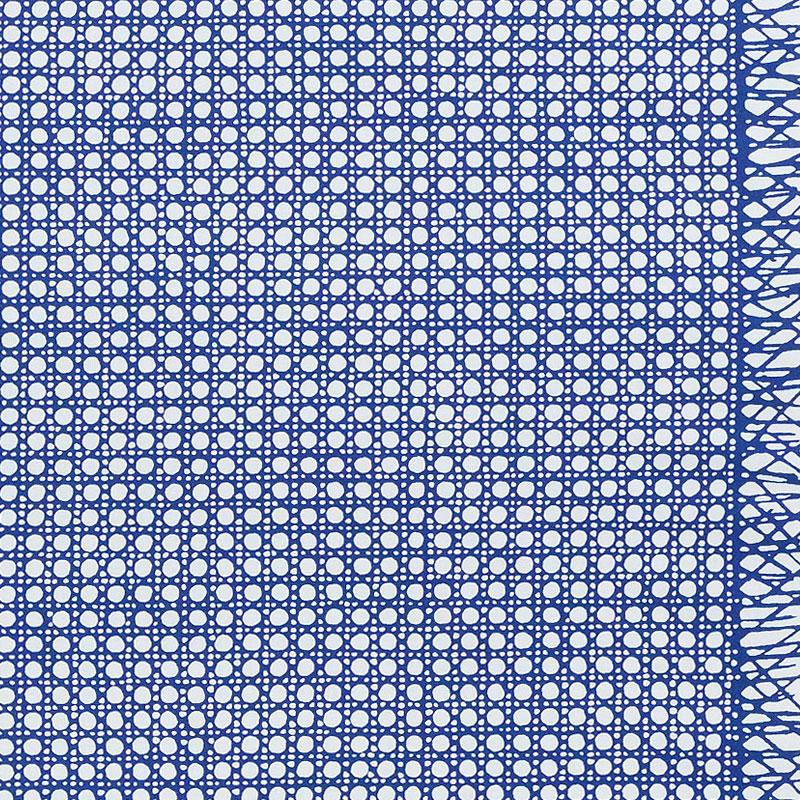 Schumacher Sugar Cane Navy Fabric