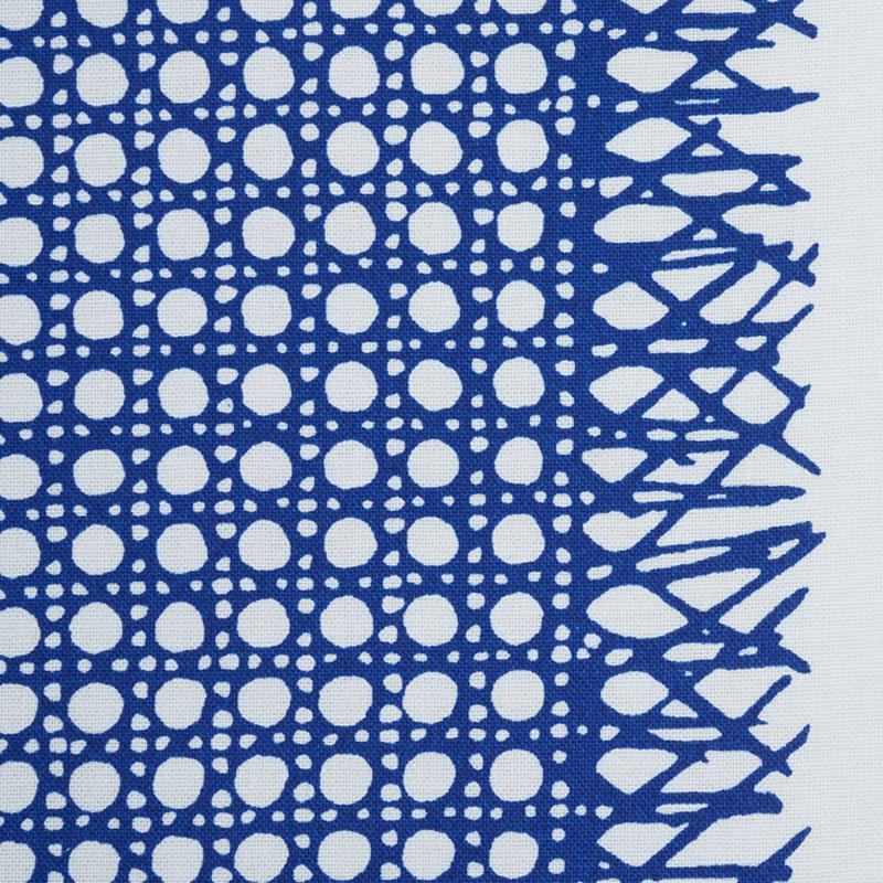 Schumacher Sugar Cane Navy Fabric