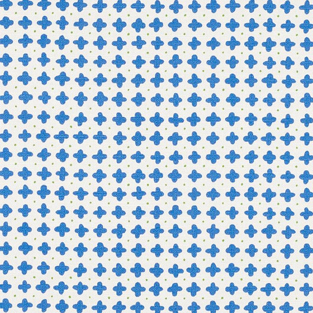 Schumacher Polka Blue Fabric