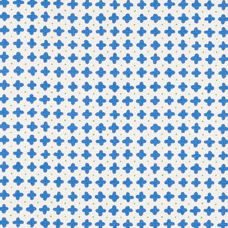 Schumacher Polka Blue Fabric
