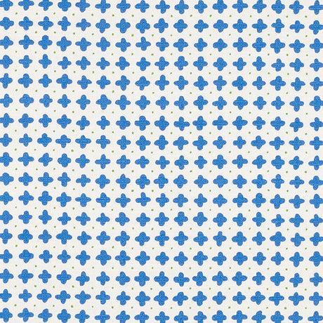 Schumacher Polka Blue Fabric