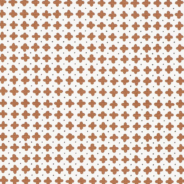 Schumacher Polka Brown Fabric