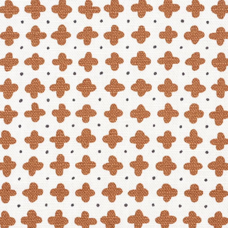 Schumacher Polka Brown Fabric