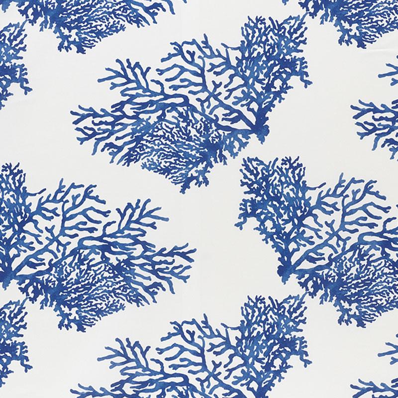 Schumacher Great Barrier Reef Ii Indigo Fabric