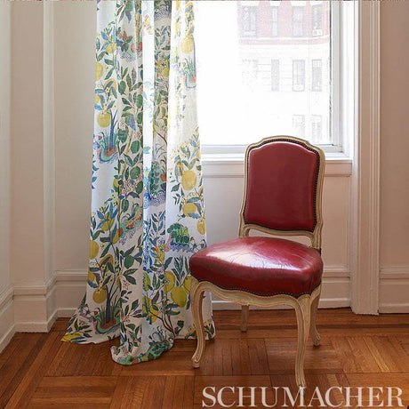 Schumacher Citrus Garden Sheer Primary Fabric