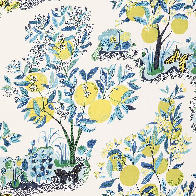 Schumacher Citrus Garden Sheer Pool Fabric