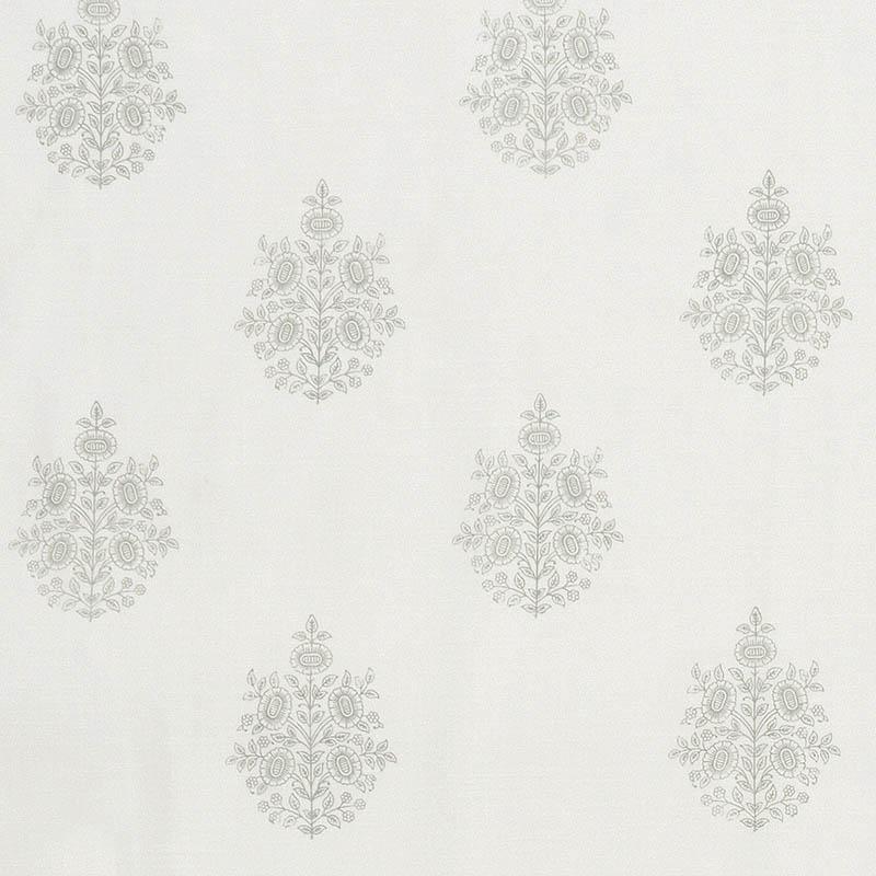Schumacher Asara Flower Sheer Grey Fabric