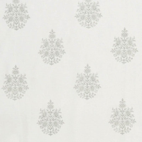 Schumacher Asara Flower Sheer Grey Fabric