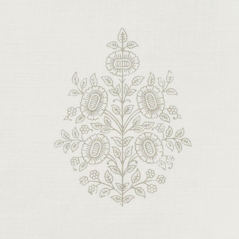Schumacher Asara Flower Sheer Grey Fabric
