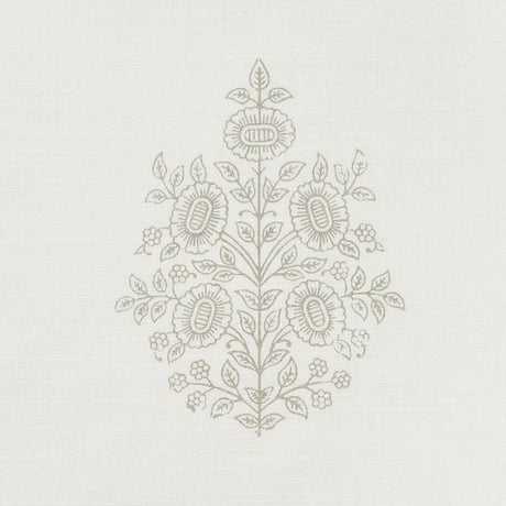 Schumacher Asara Flower Sheer Grey Fabric