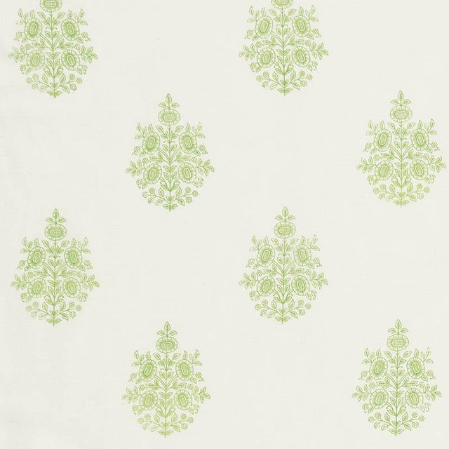 Schumacher Asara Flower Sheer Green Fabric