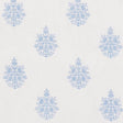 Schumacher Asara Flower Sheer Blue Fabric