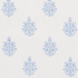 Schumacher Asara Flower Sheer Blue Fabric