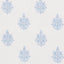 Schumacher Asara Flower Sheer Blue Fabric