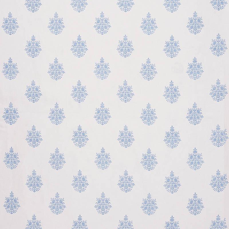 Schumacher Asara Flower Sheer Blue Fabric