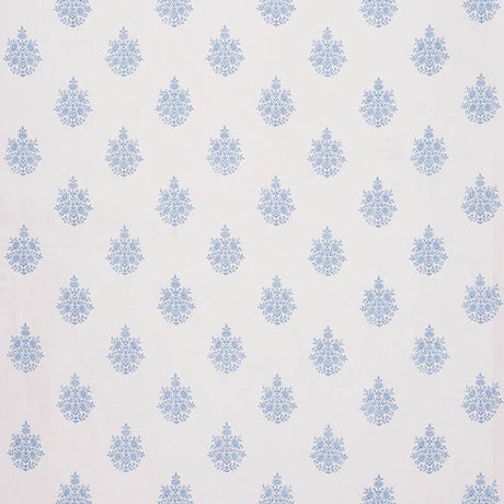 Schumacher Asara Flower Sheer Blue Fabric
