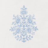 Schumacher Asara Flower Sheer Blue Fabric