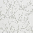 Schumacher Twiggy Sheer Light Grey Fabric