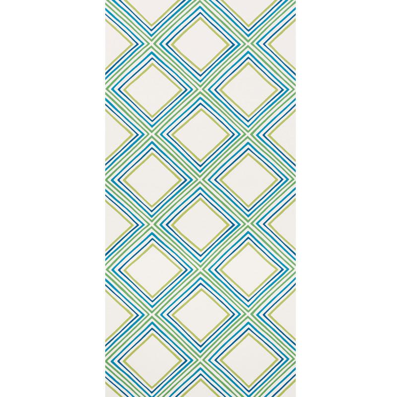 Schumacher Square Dance Peacock Wallpaper