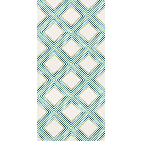 Schumacher Square Dance Peacock Wallpaper