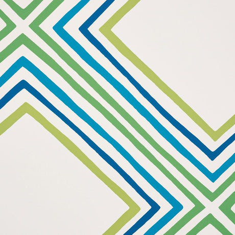 Schumacher Square Dance Peacock Wallpaper