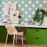 Schumacher Square Dance Peacock Wallpaper