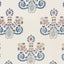 Schumacher Estrella Embroidery Indigo Spice Fabric