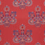 Schumacher Estrella Embroidery Vermilion Fabric