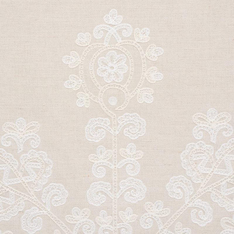 Schumacher Estrella Embroidery Linen Fabric