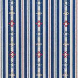 Schumacher Rhodes Stripe Navy Fabric