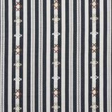 Schumacher Rhodes Stripe Black Fabric