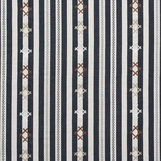 Schumacher Rhodes Stripe Black Fabric