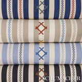 Schumacher Rhodes Stripe Black Fabric