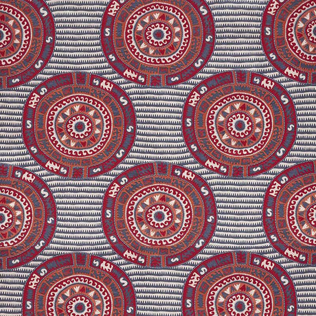 Schumacher Corfu Navy Multi Fabric