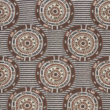 Schumacher Corfu Black Neutral Fabric