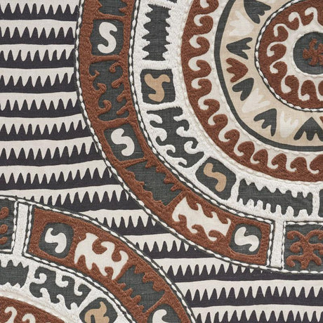 Schumacher Corfu Black Neutral Fabric