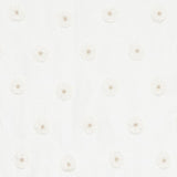 Schumacher Button Flower Sheer Ivory Fabric